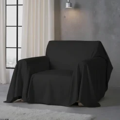 Copridivano copritutto telo Panama 170x300 cm - nero