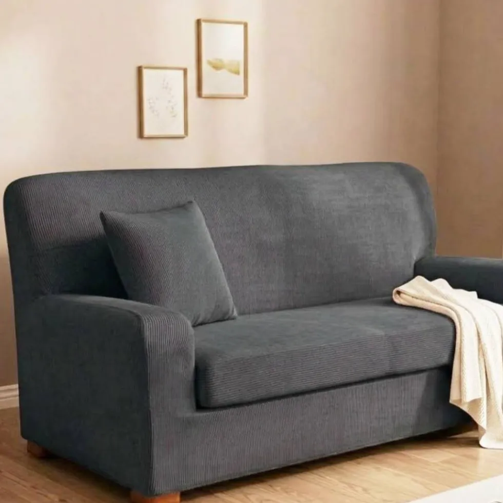 Copridivano Grigio 3 Posti 165-220 cm con Copriseduta | Salva Divano