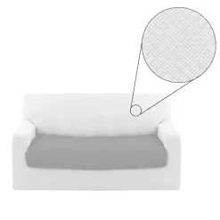 Copridivano 2 Posti con Copricuscino Unito Lungo Genius bianco