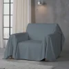 Copridivano RARUS Copritutto Telo Arredo Cotone 170x300 cm - Avio