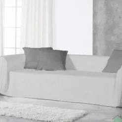 Copridivano Tinta Unita Panama 350x300cm - Grigio Perla