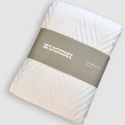 Copriletto estivo jacquard matrimoniale ZUCCHI Muse bianco