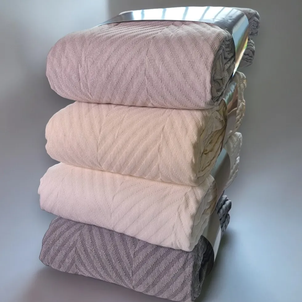 Copriletto estivo jacquard matrimoniale ZUCCHI Muse bianco