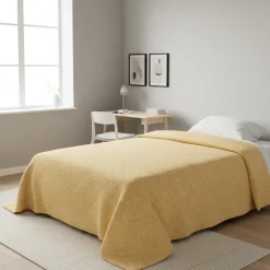Copriletto estivo singolo Gabel Hugo Giallo Oro | 100% Cotone Sicuro