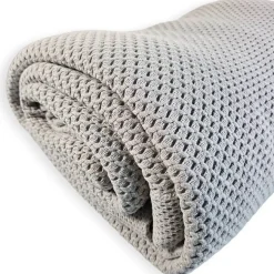 Copriletto in cotone waffle matrimoniale ZUCCHI Palestro grigio