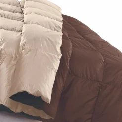 COPRILETTO INVERNALE Daunenstep in Piumino d'oca Bicolore Cappuccino DUNA