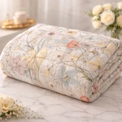 Copriletto Matrimoniale 260x270: Atmosfera Floreale e Relax lino