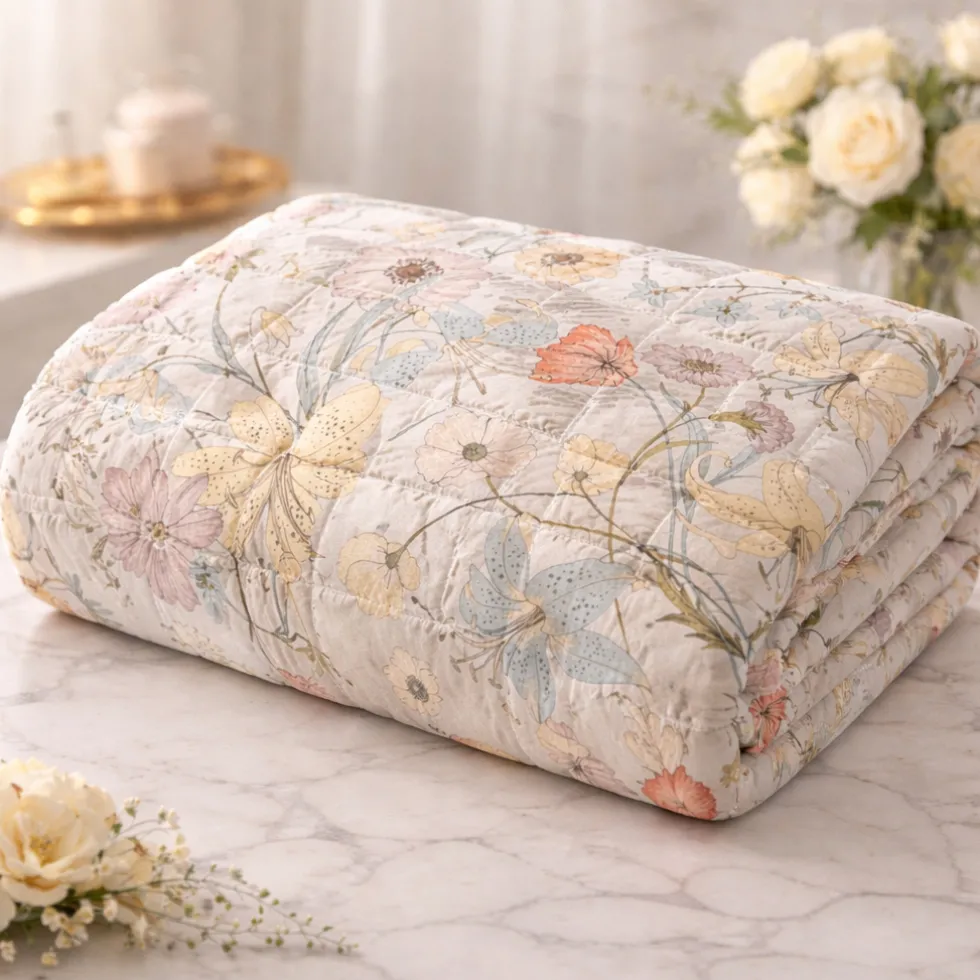 Copriletto Matrimoniale 260x270: Atmosfera Floreale e Relax lino