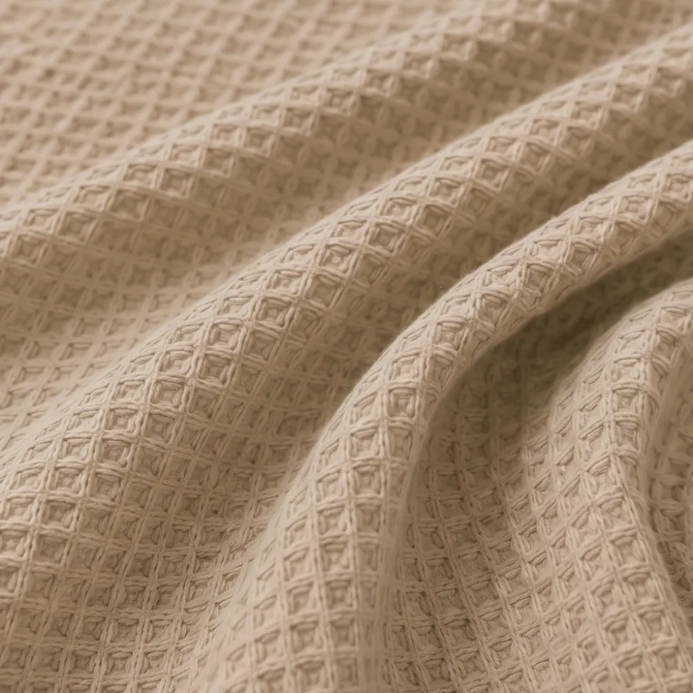 Copriletto Nido d'Ape tortora SINGOLO | Cotone 170x260