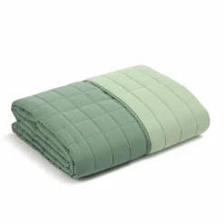 Copriletto Primaverile Modern in Microfibra Verde reversibile