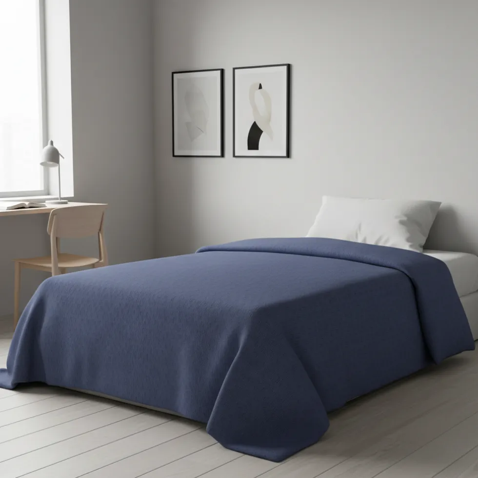 Copriletto Singolo Gabel Hugo Blu marino | Fresco Piquet Estivo