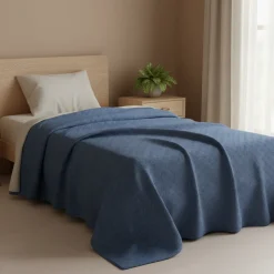 Copriletto Singolo Gabel Hugo Blu marino | Fresco Piquet Estivo