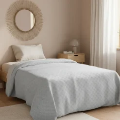 Copriletto Singolo Gabel Hugo grigio | 100% Cotone Naturale