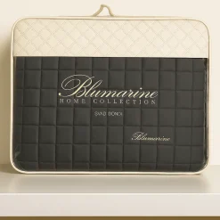 Copriletto trapuntato in raso matrimoniale Blumarine Lory nero con strass