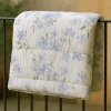 Copriletto trapuntato matrimoniale in cotone Heritage 8311 floreale azzurro