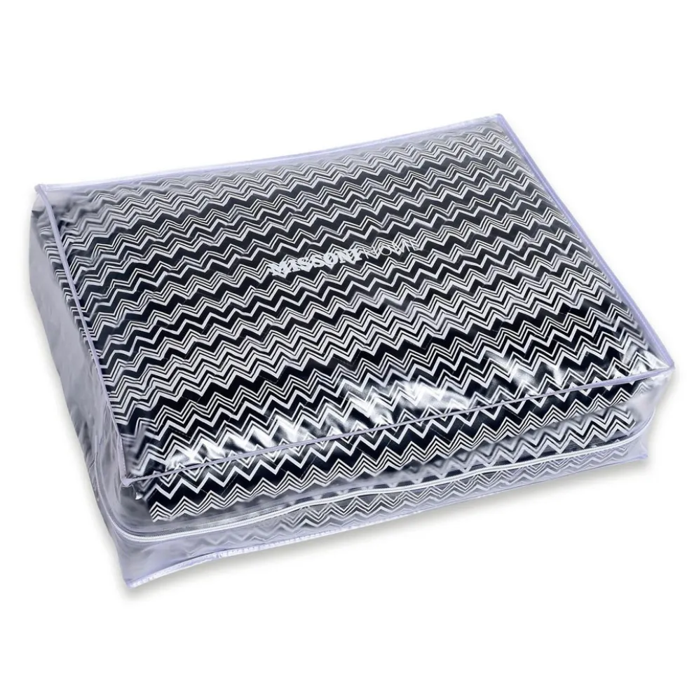 Copriletto trapuntato matrimoniale 2 piazze Missoni Home OZ bianco nero