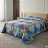 Copriletto trapuntato mezza stagione singolo GABEL Mirror azzurro