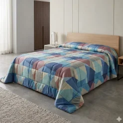Copriletto trapuntato mezza stagione singolo GABEL Mirror azzurro