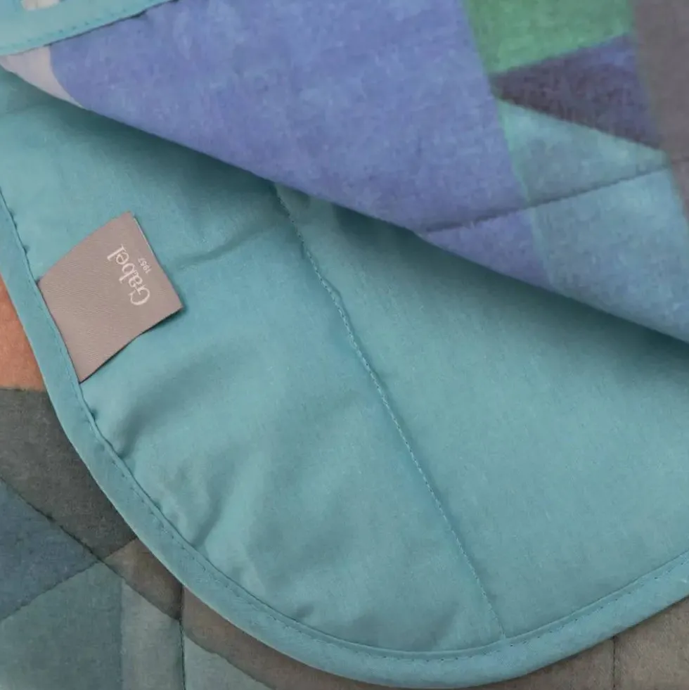 Copriletto trapuntato mezza stagione singolo GABEL Mirror azzurro