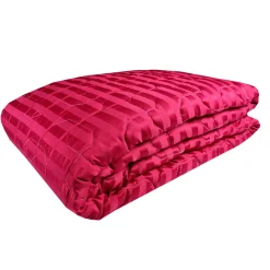 Copriletto trapuntato primaverile ALLURE 2 piazze riga jacquard bordeaux