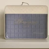 Copriletto trapuntato raso matrimoniale Blumarine Lory cenere con strass