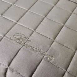 Copriletto trapuntato raso matrimoniale Blumarine Lory cenere con strass