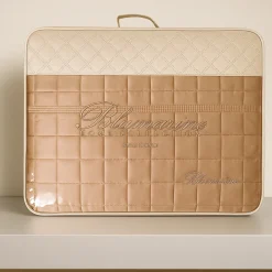 Copriletto trapuntato raso matrimoniale Blumarine Lory nocciola con strass