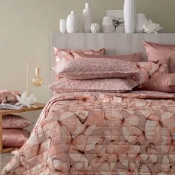 Copriletto trapuntato raso matrimoniale Blumarine Occhi Blu pesca