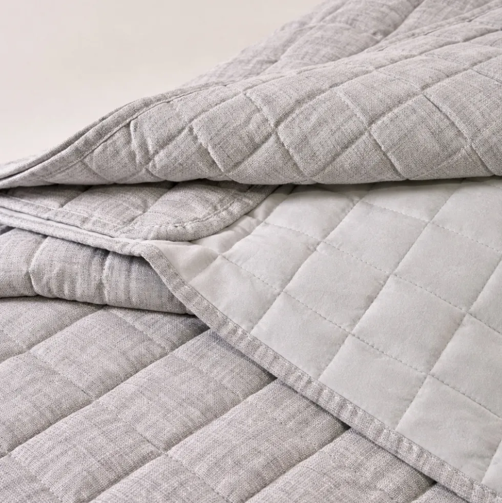 Copriletto trapuntato Singolo grigio 170x260 Anallergico | Soft Effect