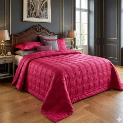 Copriletto TRUSSARDI matrimoniale ricamato Tidy ribes