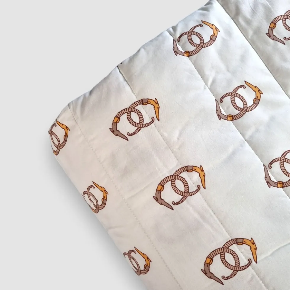 Copriletto TRUSSARDI matrimoniale Tie bianco Monogram