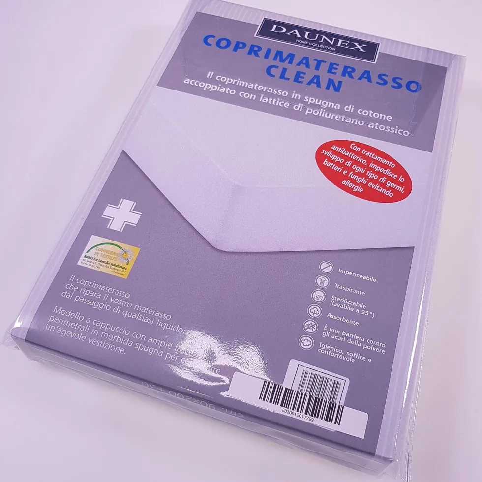 COPRIMATERASSO IMPERMEABILE TRASPIRANTE per letto singolo traspirante igenico CLEAN