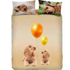 Copripiumini Bassetti con cuccioli di cocker Bassetti brand italiano di qualità