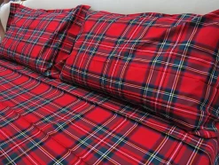 Copripiumino Bossi Casa quadri Rosso KING scozzese 1376
