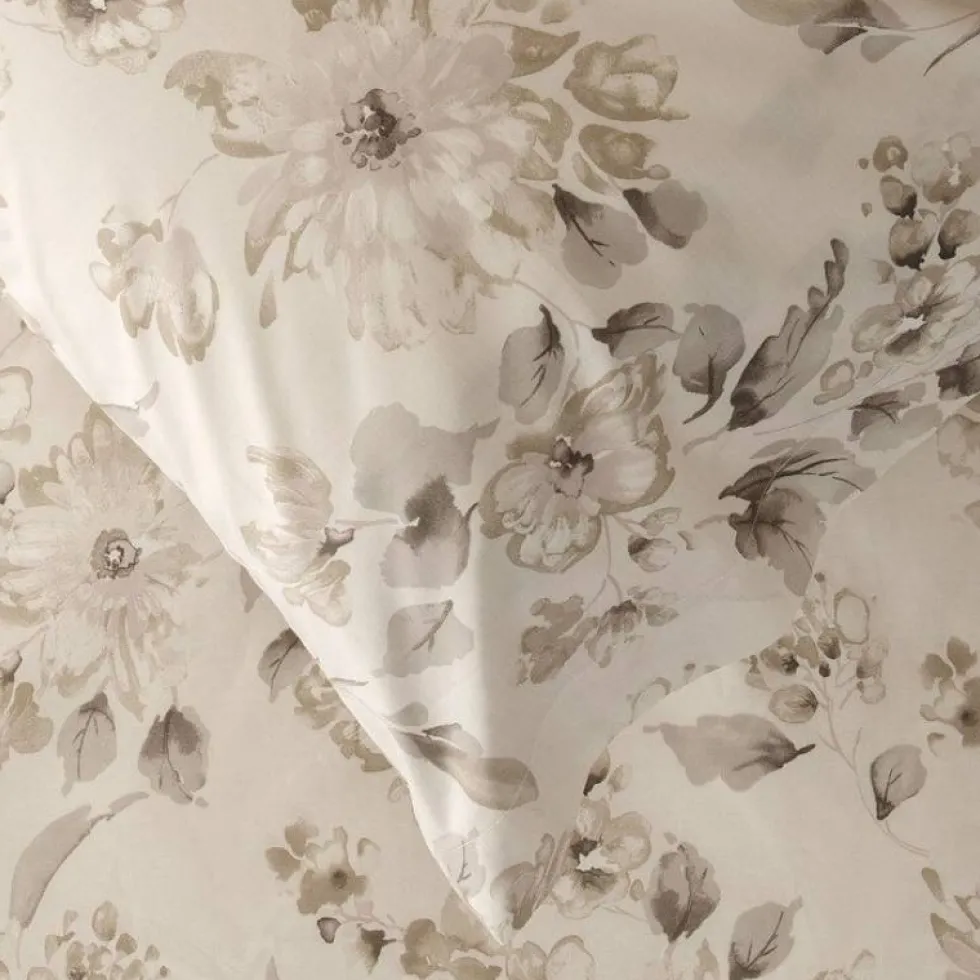 Copripiumino con federe in percalle matrimoniale Zucchi Dalia beige
