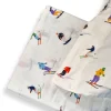 Copripiumino con federe matrimoniale in raso 300 TC 100% cotone - SCIATORI