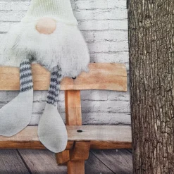 Copripiumino cotone con federe NATALE GNOMI Natalizio bianco