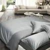 Copripiumino e federe in raso matrimoniale Cogal Platinum grigio