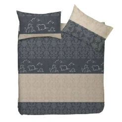 Copripiumino in cotone con federe HAPPIDEA Marmotte grigio