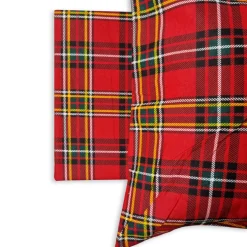 Copripiumino in flanella di cotone con federe Tartan rosso
