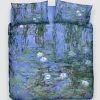 Copripiumino Matrimoniale Bassetti Arte 'Le Ninfee di Monet' - Blu