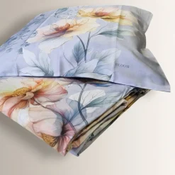 Copripiumino matrimoniale con federe in raso RANDI Peony