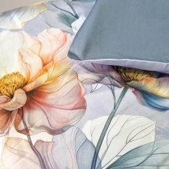 Copripiumino matrimoniale con federe in raso RANDI Peony