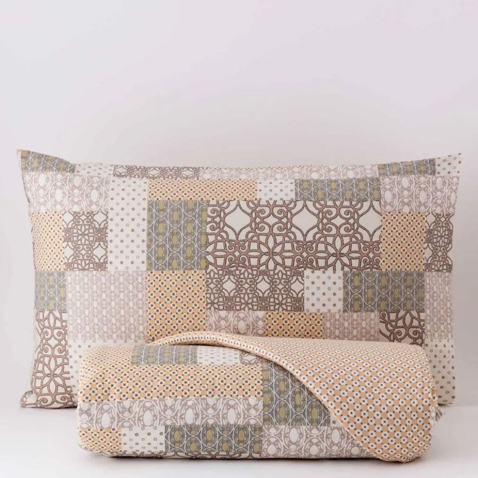 Copripiumino Matrimoniale con federe RIVIERA Mitique beige