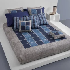 Copripiumino matrimoniale completo Carrara MODULE blu