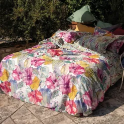 Copripiumino MATRIMONIALE + Federe RASO TESSITURA TOSCANA Kentia