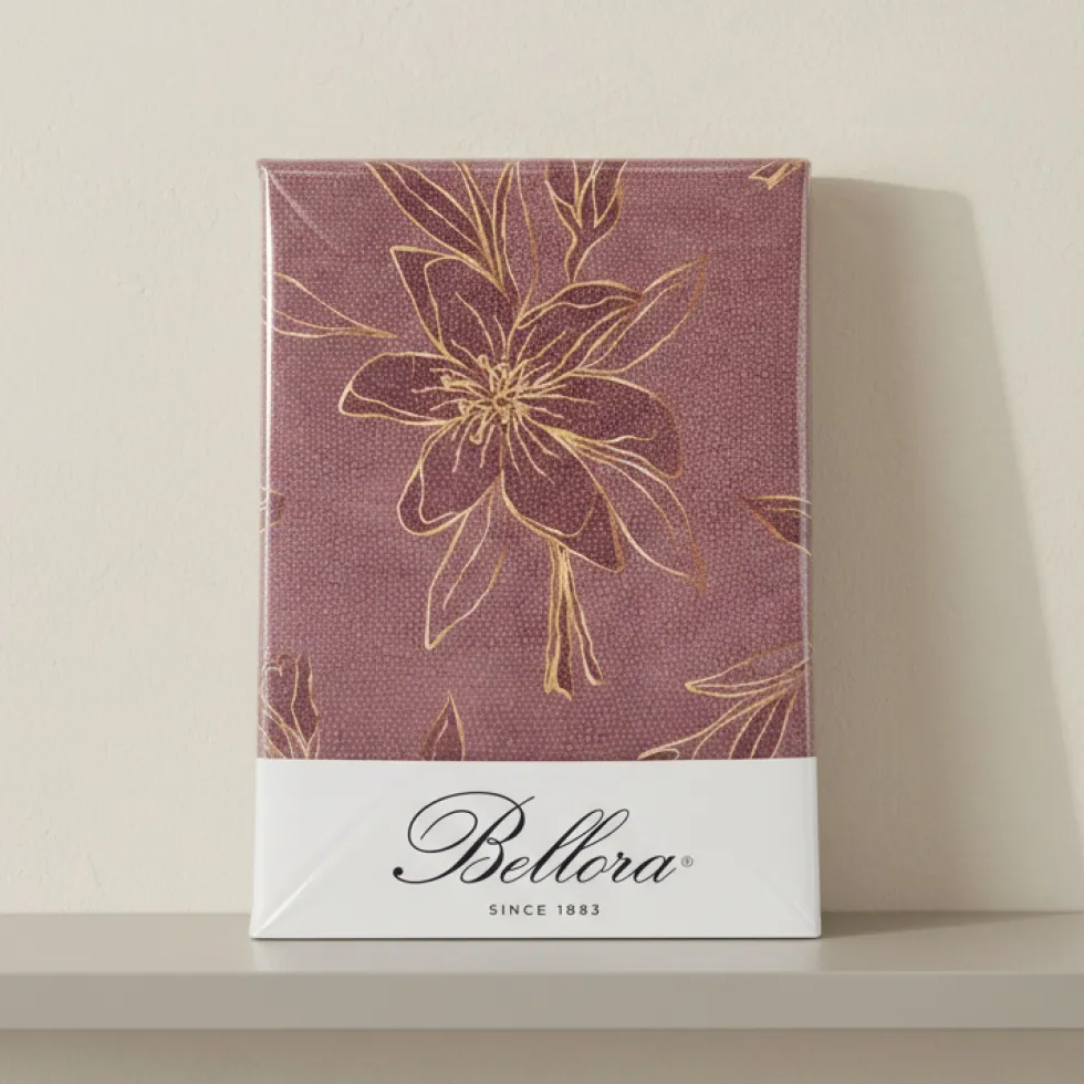 Copripiumino matrimoniale in percalle Bellora Fashion Gold rosa scuro