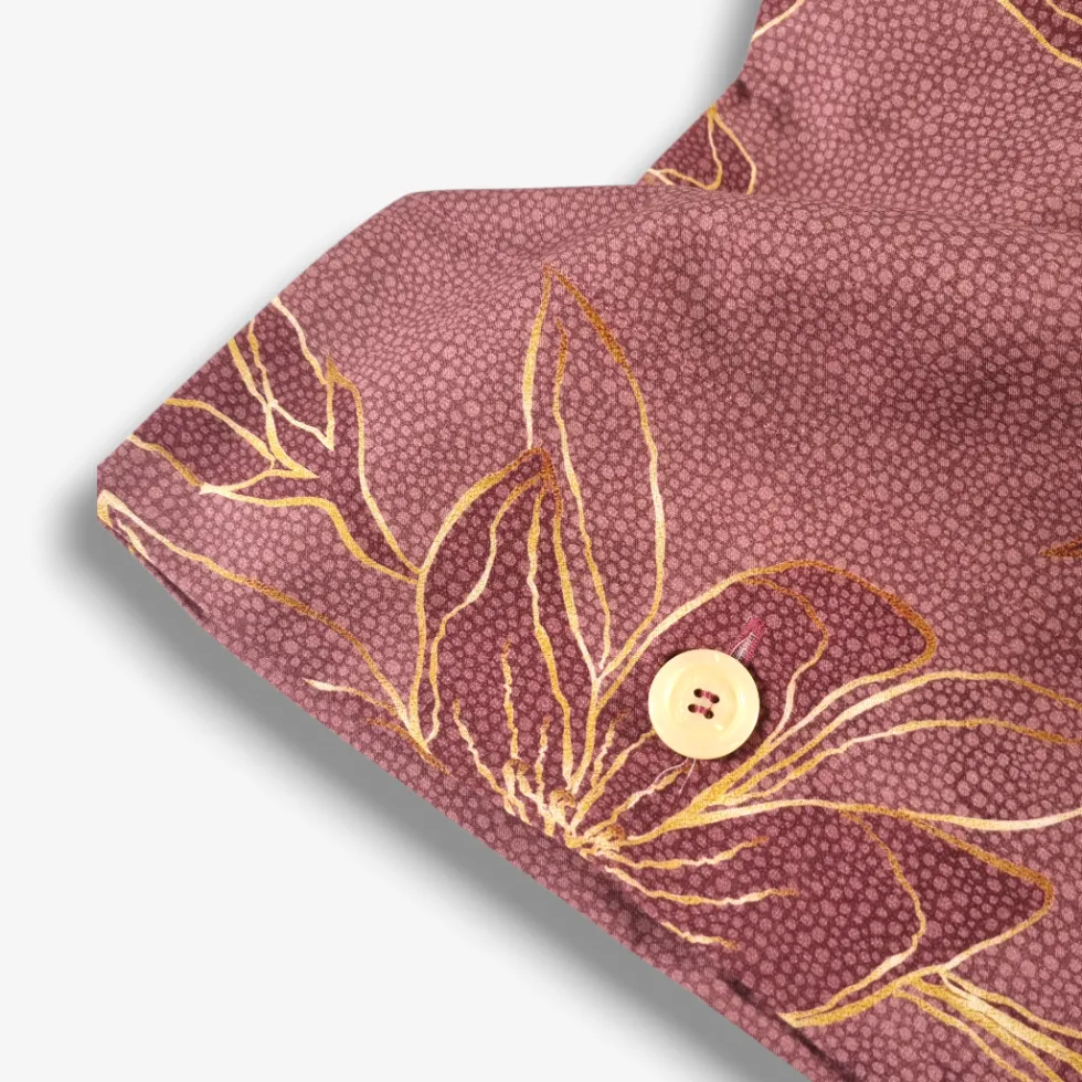 Copripiumino matrimoniale in percalle Bellora Fashion Gold rosa scuro