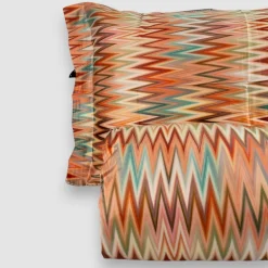 Copripiumino matrimoniale in raso 300 TC puro cotone - CHEVRON