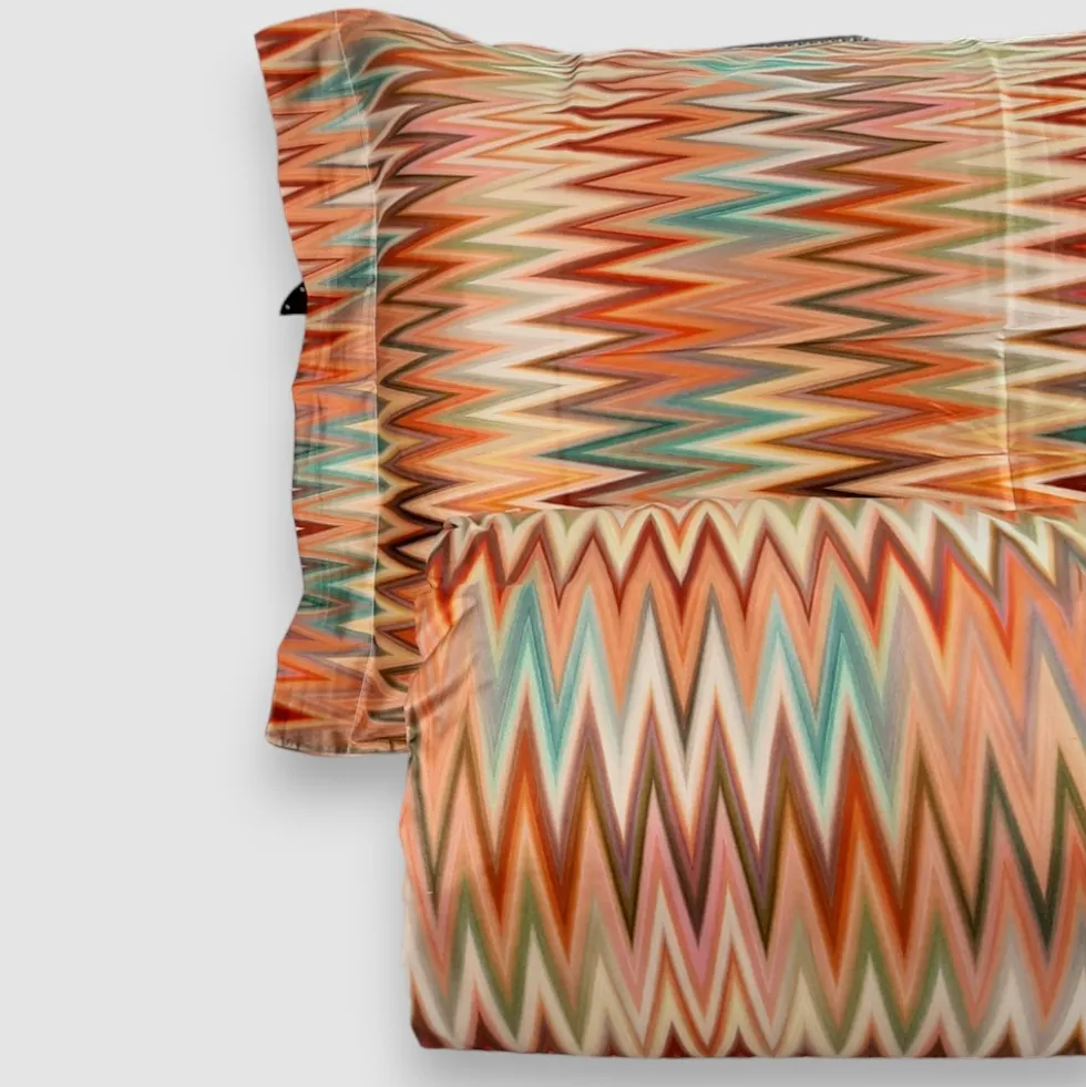 Copripiumino matrimoniale in raso 300 TC puro cotone - CHEVRON